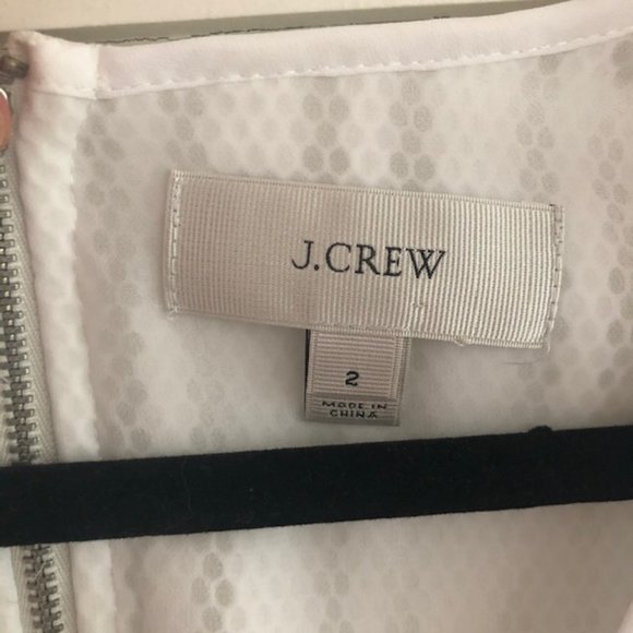 Fitted white J. Crew summer cocktail dress - Picture 3 of 5